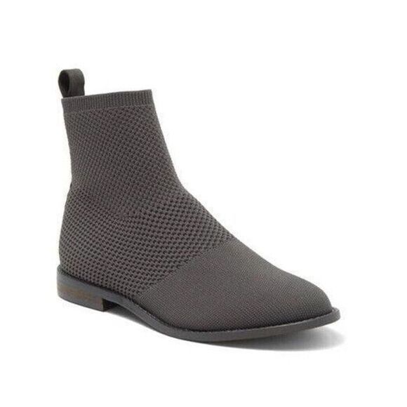 EILEEN FISHER Women Jude Stretch Knit Bootie Graphite Gray. Sz 6 - Retail $235 - Picture 1 of 6